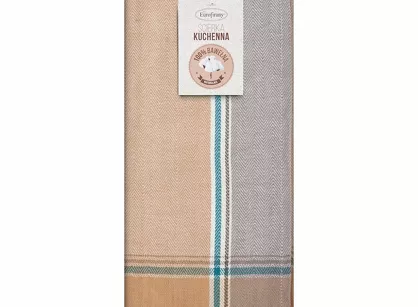 Ścierka kuchenna 50x70 OLIVIA 1 beżowa w jodełkę z bawełny