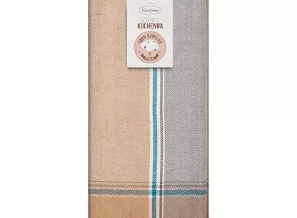 Ścierka kuchenna 50x70 OLIVIA 1 beżowa w jodełkę z bawełny