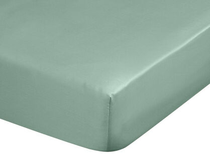 Prześcieradło z satyny bawełnianej z gumką DINA miętowe 220x200 z kolekcji Diva Line