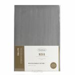 Prześcieradło satyna bawełniana bez gumki NOVA 1 stalowe 180x210 - 4