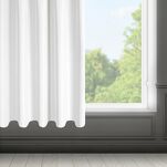 Zasłona na taśmie 140x175 RITA jednokolorowa biała z miękkiej tkaniny - 5