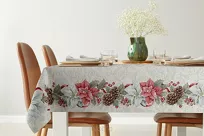 Bieżnik świąteczny 50x110 1198 gobelinowy srebrzysty z gwiazdką betlejemską i połyskującą srebrną nicią - 6