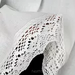 Zazdrostka gotowa w tunelu 150x30 CLARIE biała z bawełny zdobiona koronką - 8