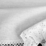 Zazdrostka gotowa w tunelu 150x30 CLARIE biała z bawełny zdobiona koronką - 9