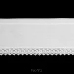 Zazdrostka gotowa w tunelu 150x30 CLARIE biała z bawełny zdobiona koronką - 11