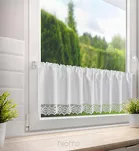 Zazdrostka gotowa w tunelu 150x30 CLARIE biała z bawełny zdobiona koronką - 13