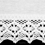 Zazdrostka gotowa w tunelu 150x30 CLARIE biała z bawełny zdobiona koronką - 4