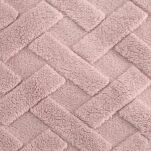Koc 200x220 CARO różowy puszysty typu flano z wytłaczanym wzorem Design 91 - 2