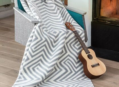 Koc bawełniany 150x200 1008-2 popielaty z frędzlami