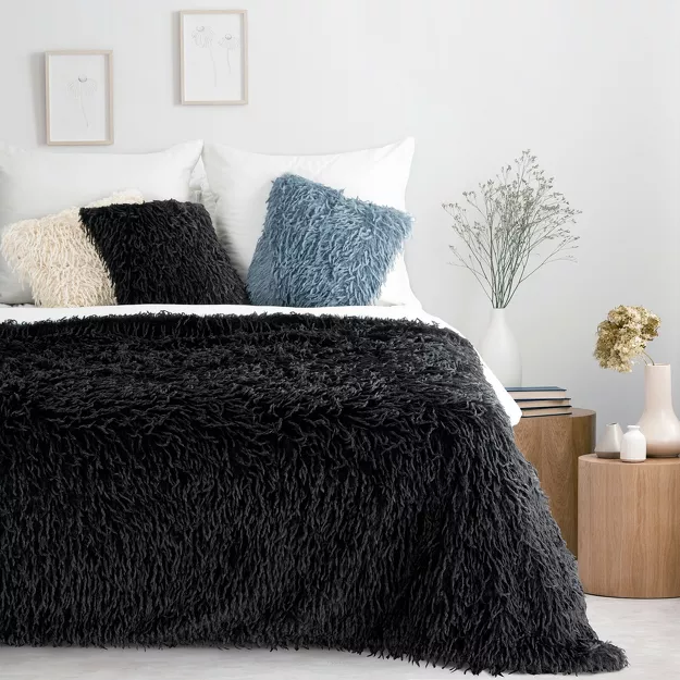 Koc futrzany 130x270 ADORE czarny