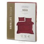Pościel satynowa 180x200 NOVA 3 jednokolorowa gładka czerwona - 2
