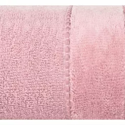 Ręcznik bawełniany 30x50 MARI ciemna lila z welurową bordiurą w pasy