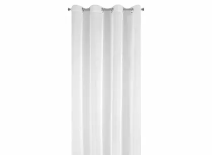 Firana gotowa na przelotkach 140x250 LUCY biała z gładkiego woalu