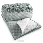 Narzuta welwetowa 220x240 ROSES Eva Minge miętowa z pasem róż 3D - 4