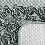 Narzuta welwetowa 220x240 ROSES Eva Minge miętowa z pasem róż 3D - 5