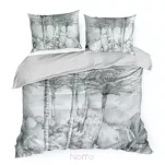 Pościel z makosatyny 220x200 SKYE Eva Minge jasny szary stalowy designerski wzór Premium - 4