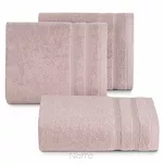 Ręcznik bawełniany 30x50 ALINE pudrowy z wypukłą tkaną bordiurą - 4