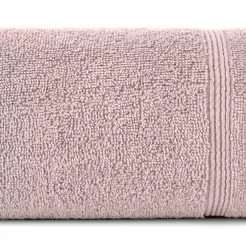 Ręcznik bawełniany 30x50 ALINE pudrowy z wypukłą tkaną bordiurą