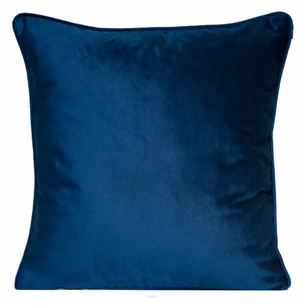Poszewka welwetowa 45x45 SIBEL jednokolorowa Pierre Cardin granatowa zdobiona lamówką
