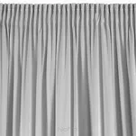 Zasłona na taśmie 140x270 DANI welwetowa srebrna jednokolorowa zdobiona w dolnej części falbanami - 4