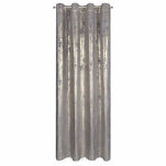 Zasłona na przelotkach 140x250 RENIA welwetowa stalowa z szampańskim przecieranym wzorem - 7