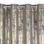 Zasłona na przelotkach 140x250 RENIA welwetowa stalowa z szampańskim przecieranym wzorem - 4