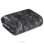 Narzuta welwetowa 170x210 BLINK 3 czarna pikowana ze srebrnym przecieranym wzorem - 5