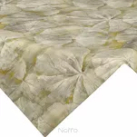 Nakładka gobelinowa 85x85 CAGUA musztardowa botaniczny wzór z nicią metaliczną - 4