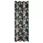 Zasłona na przelotkach 140x270 SALMA czarna różowa z nadrukiem róż - 10