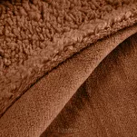 Koc jednokolorowy 170x210 TEDY ceglany imitujący buklę - 3