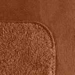 Koc jednokolorowy 170x210 TEDY ceglany imitujący buklę - 4