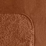 Koc jednokolorowy 170x210 TEDY ceglany imitujący buklę - 4