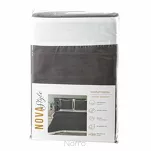 Pościel satyna bawełniana 160x200 LAURA stalowa zdobiona ozdobną białą kantą z kolekcji Nova Style - 7