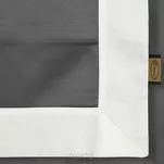 Pościel satyna bawełniana 160x200 LAURA stalowa zdobiona ozdobną białą kantą z kolekcji Nova Style - 4