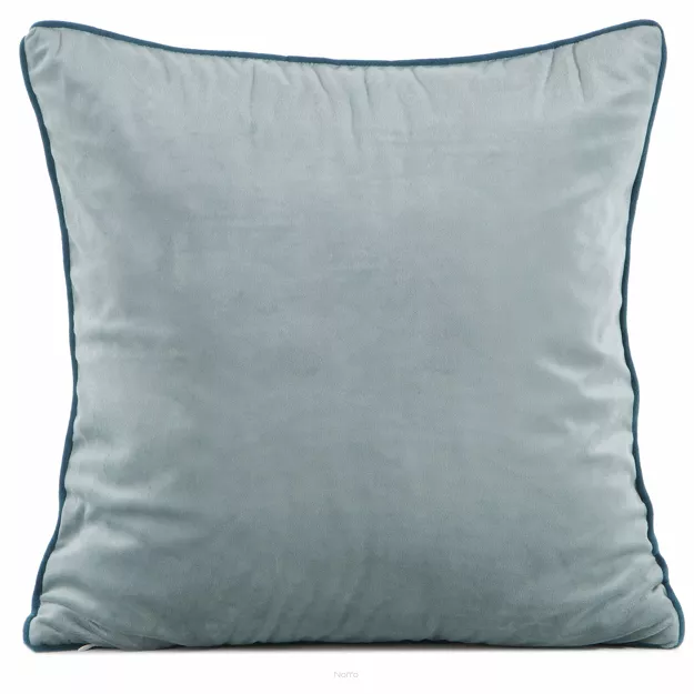 Poszewka welwetowa 45x45 GAJA 2 jednokolorowa szałwiowa obszyta lamówką