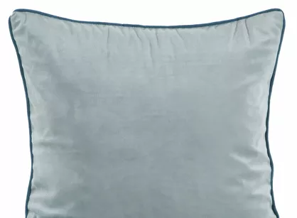 Poszewka welwetowa 45x45 GAJA 2 jednokolorowa szałwiowa obszyta lamówką