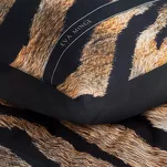 Pościel z makosatyny 140x200 MINGE 16 Eva Minge czarna brązowa z wzorem zwierzęcym i logo projektantki - 5