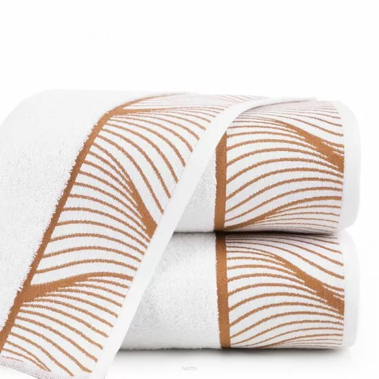 Ręcznik bawełniany 50x90 BLANCA 3 biały z falującym wzorem Limited Collection