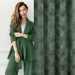 Zasłona na przelotkach 135x250 ALETA ciemna zieleń jednokolorowa z szenilu - 8