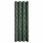 Zasłona na przelotkach 135x250 ALETA ciemna zieleń jednokolorowa z szenilu - 9