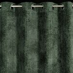 Zasłona na przelotkach 135x250 ALETA ciemna zieleń jednokolorowa z szenilu - 4