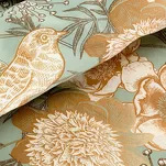 Pościel z mikrowłókna 160x200 HOME 2 miętowa z nadrukiem botanicznym - 5