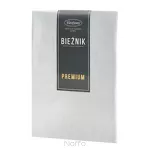 Bieżnik welwetowy 40x140 VELVET biały wykończony mankietem - 4