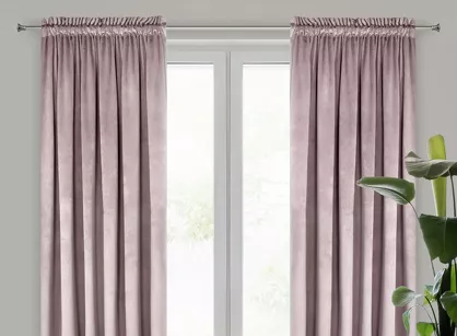 Zasłona na taśmie 140x270 ROSA welwetowa pudrowy róż Design 91