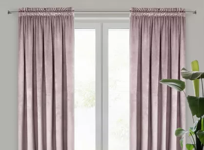 Zasłona na taśmie 140x270 ROSA welwetowa pudrowy róż Design 91