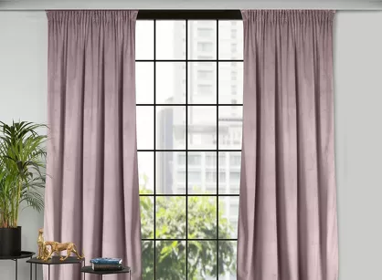 Zasłona gotowa na taśmie 140x270 ROSA welwetowa pudrowy róż Design 91