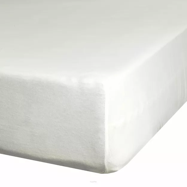 Prześcieradło z bawełny renforce z gumką 120x200 kremowe GŁADKIE z kolekcji Nova Style