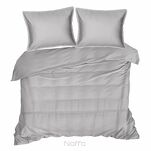 Pościel satynowa 160x200 RETRO 5 srebrna z delikatną koronką z kolekcji Premium - 3