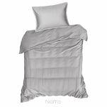 Pościel satynowa 160x200 RETRO 5 srebrna z delikatną koronką z kolekcji Premium - 4