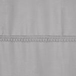 Pościel satynowa 160x200 RETRO 5 srebrna z delikatną koronką z kolekcji Premium - 5